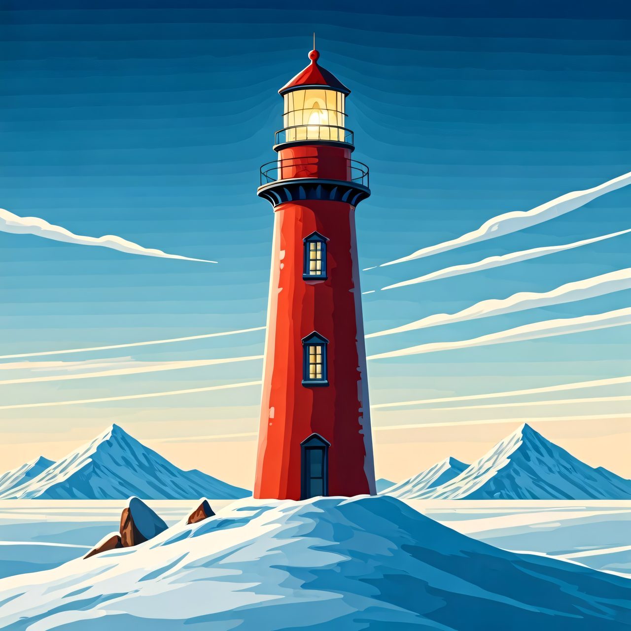 red-arctic-lighthouse