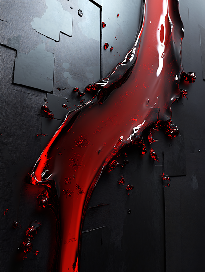 Red Liquid Splash On Dark Surface