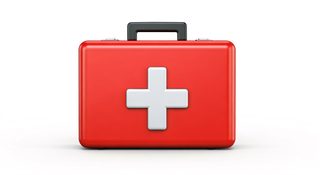 red first aid kit