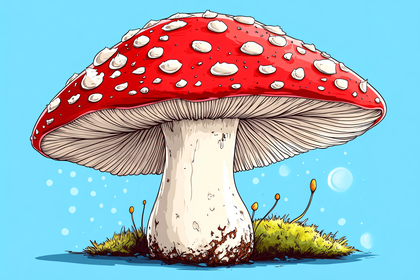 Red Mushroom With White Spots