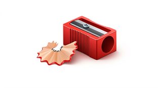 red pencil sharpener