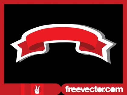 Red Ribbon Banner Free Vector