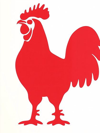 Red Rooster Silhouette