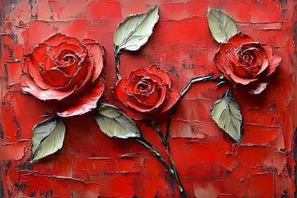 Red Roses Oil Painting