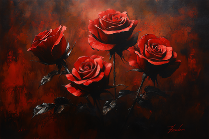 Red Roses Oil Painting