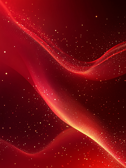 Red Sparkle Waves