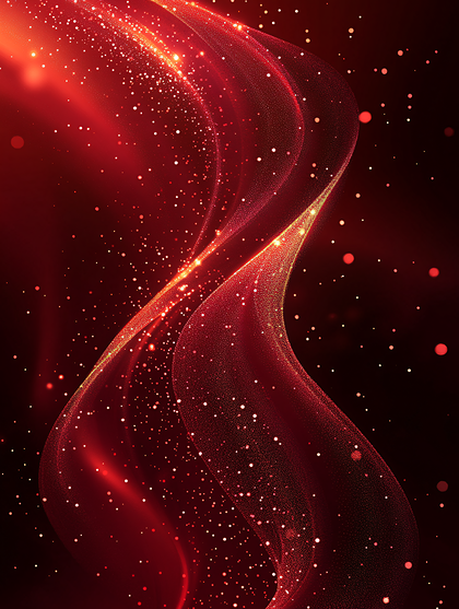 Red Sparkle Waves