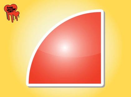 Red Sticker Free Vector