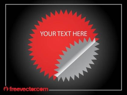 Red Sticker Template Free Vector