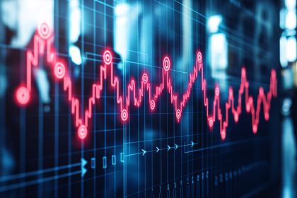 Red Stock Market Chart