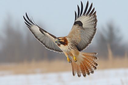 Red-Tailed Hawk in Flight