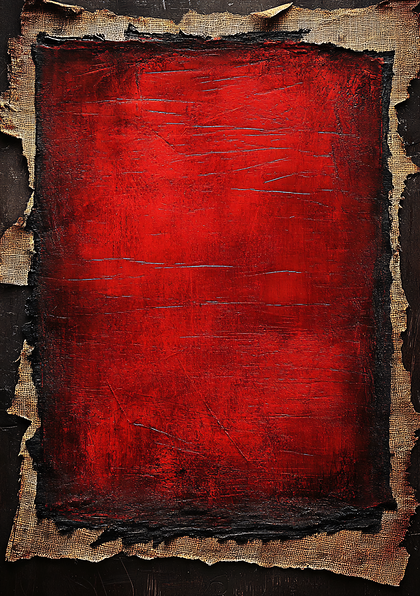 Red Textured Canvas Frame