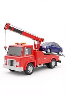 red tow truck