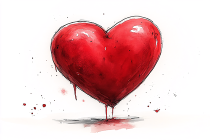 Red Watercolor Heart