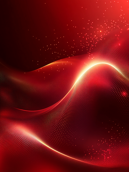 Red Wave Abstract