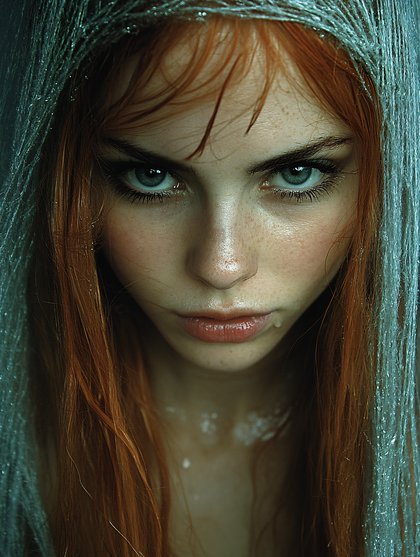 Redhead in Wet Veil