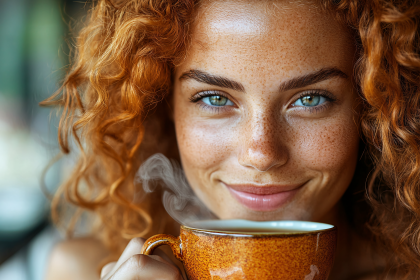 Redhead with Coffee