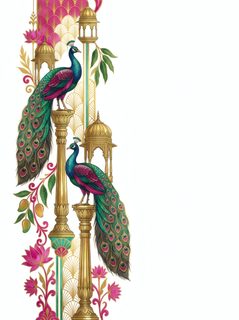 ornamental peacock illustration