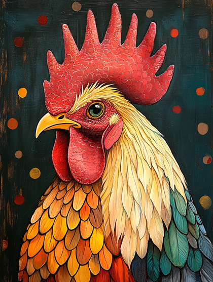 Regal Rooster Portrait