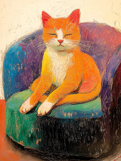 Relaxed Ginger Cat