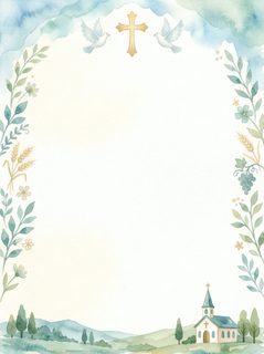 religious baptismal border