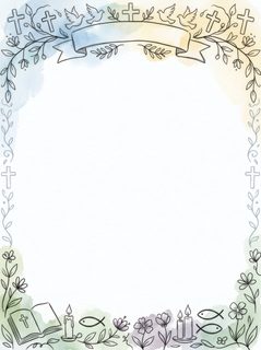 religious watercolor border