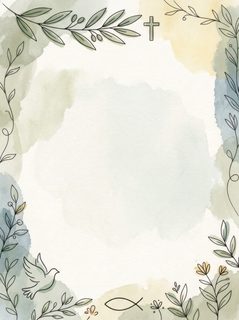 religious watercolor frame