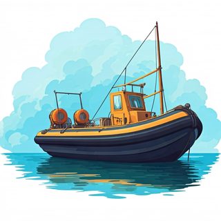 rescue boat illustration