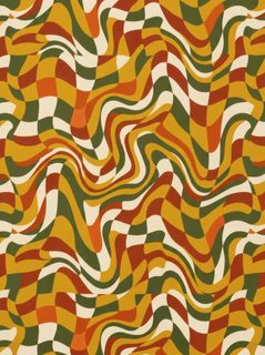 wavy retro checkers