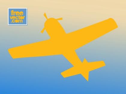 Retro Airplane Silhouette Free Vector