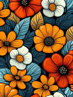 retro floral pattern