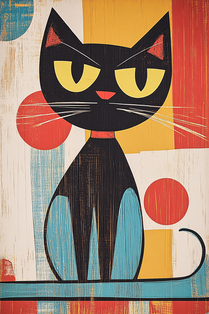 Retro Black Cat