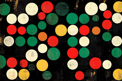 Retro Circles on Dark Background