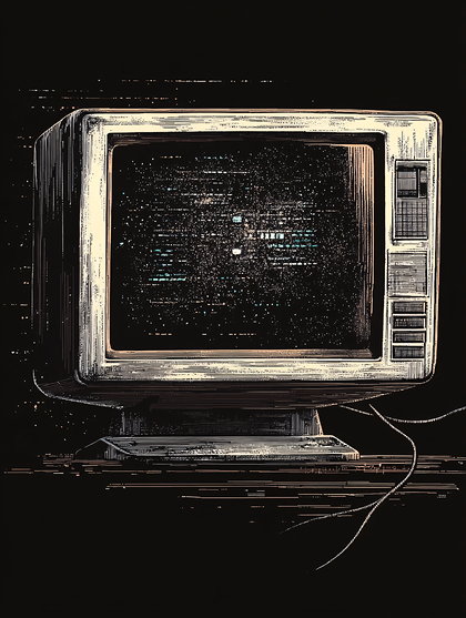 Retro Computer Monitor Glitch