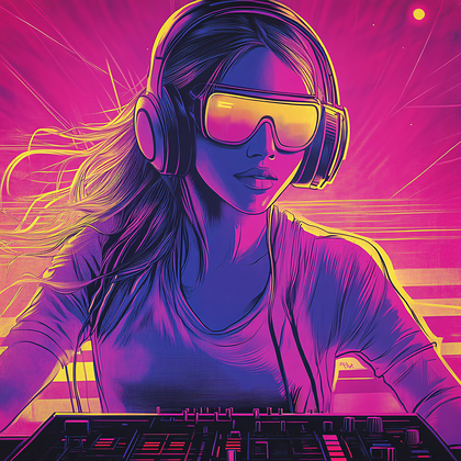Retro DJ Woman