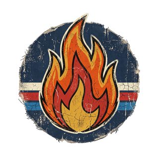 Retro Flame Icon
