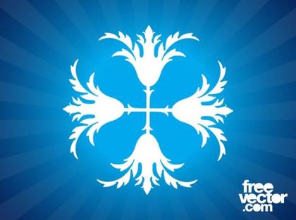 Retro Flower Icon Free Vector