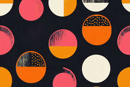 Retro Geometric Circles Pattern