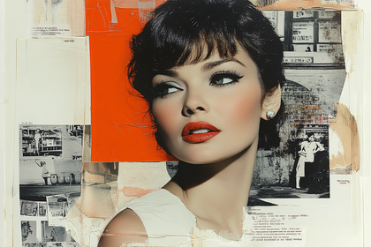Retro Glamour Collage Portrait