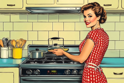 Retro Kitchen Woman