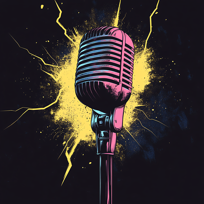 Retro Microphone Graphic