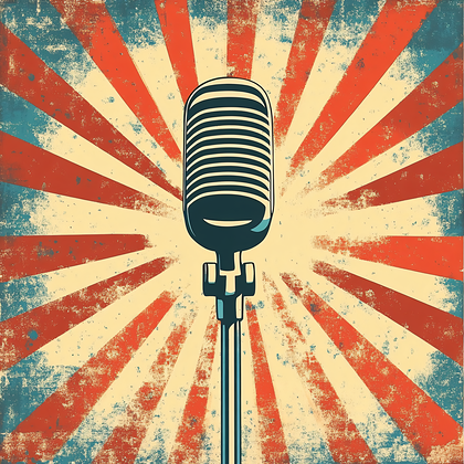 Retro Microphone Graphic