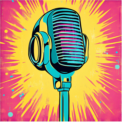 Retro Microphone Graphic