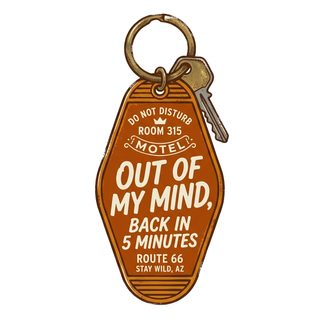 retro motel keychain