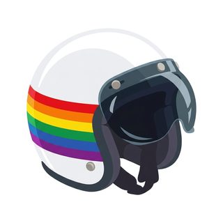 rainbow motorcycle helmet