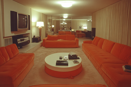 Retro Orange Living Room