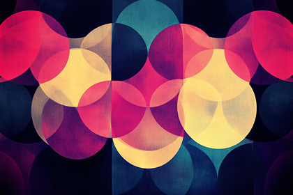 Retro Overlapping Circles Pattern