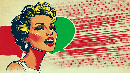 Retro Pop Art Woman Talking