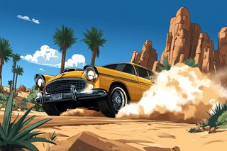 Retro Road Trip Through the Desert