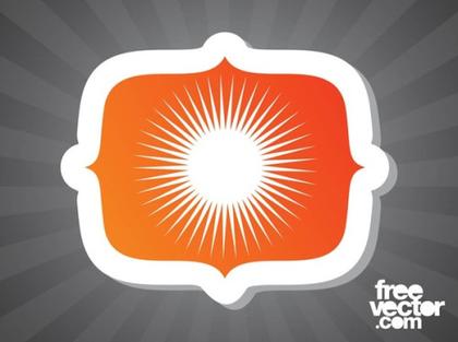 Retro Sticker Free Vector